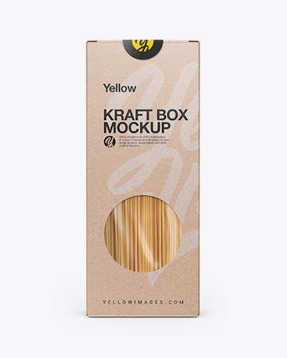Download Download Kraft Box With Pasta Mockup Front View Object Mockups Yellowimages Mockups