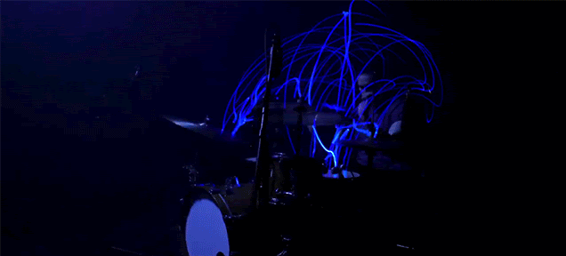 Glowing Sticks and Long Exposures Turn Drumming Into a Visual Feast