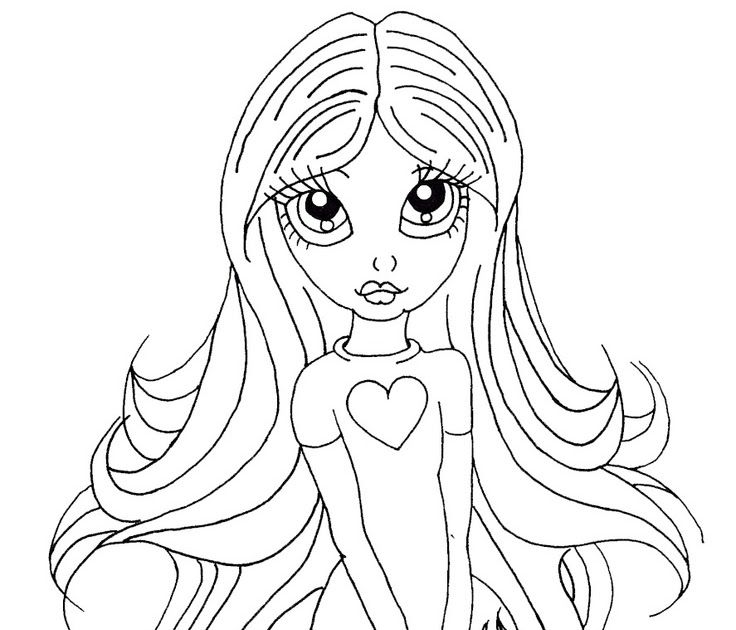 15 Coloriage Fille Cheveux Long  30000 ++ collections de pages à
