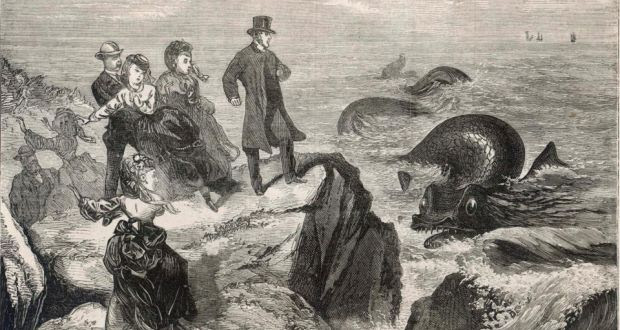 ‘A large and frightening sea monster seen by several people off the coast of Kilkee, Ireland’. Image from The Days’ Doings, 1871. Photograph: Mary Evans Picture Library in London