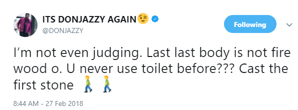 "You never use toilet before?" Don Jazzy reacts to Teddy and BamBam having sex