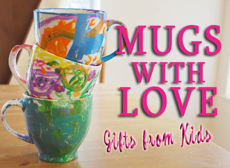 mugswithlove Gifts from Kids: Handpainted Mugs