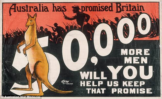 Towards the end of 1915, a War Census of the Australian population showed 244,000 single men of military age were available for enlistment. The Australian government promised Britain 50,000 more troops - in addition to the 9,500 per month being sent as reinforcements
