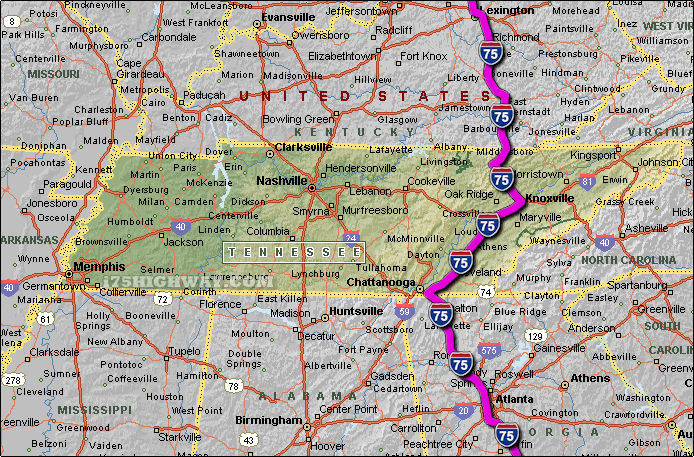 30 Map Of Georgia And Tennessee - Maps Database Source