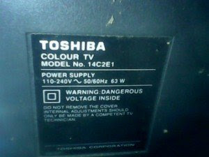 model tv toshiba 14c2e1