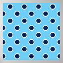 Navy Polka Dots on Light Blue
