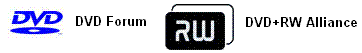 Logotipos DVD Forum e DVD+RW Alliance