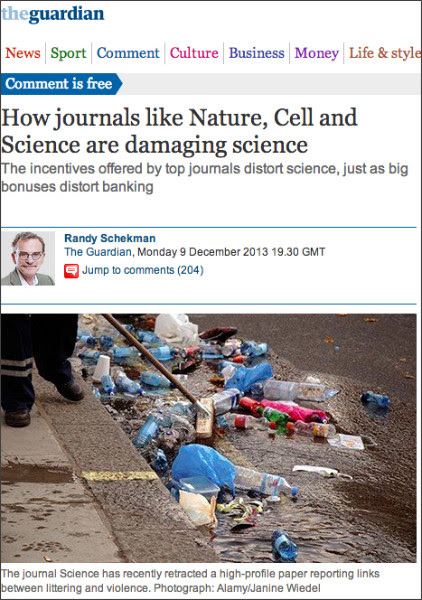 http://www.theguardian.com/commentisfree/2013/dec/09/how-journals-nature-science-cell-damage-science