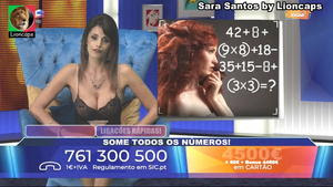 Sara Santos sensual no programa Vamos Jogar