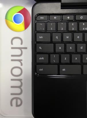 The Chromebook is increasingly being tested by K-12 learners, who will explore its keyboard's absorbant qualities through milk and juice box spills.