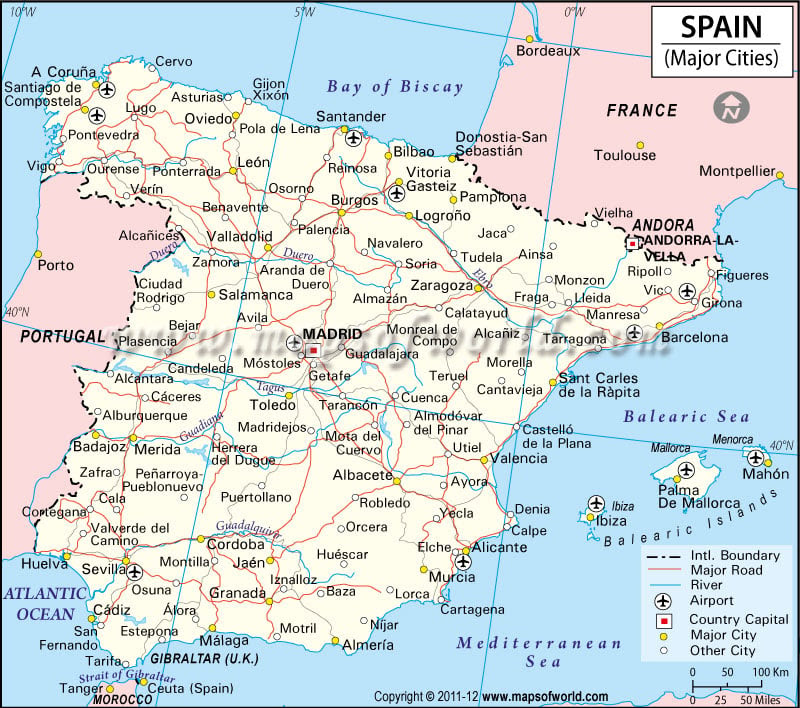 Map Of Southern Spain Imsa Kolese