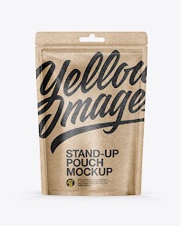 Download Kraft Paper Stand Up Pouch Mockup Get Free Mockups Generator Byamex