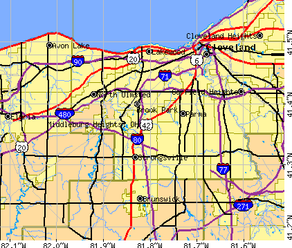 Middleburg Heights Ohio Map | Tourist Map Of English