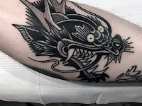 Dragon Head Tattoo Flash