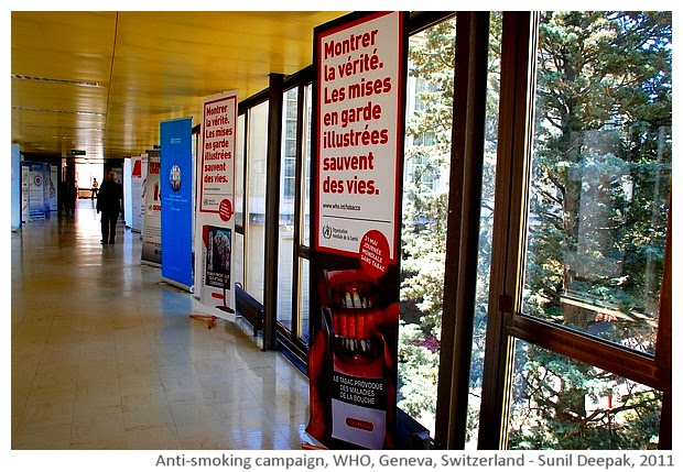 Anti-tabacco campaign, WHO, Geneva, Switzerland - images by Sunil Deepak, 2011