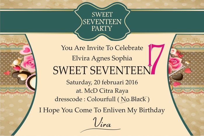 Contoh Surat Undangan Ulang Tahun Sweet Seventeen Contoh Surat