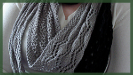Doubled lace circle infinity scarf in Knit Picks Shine