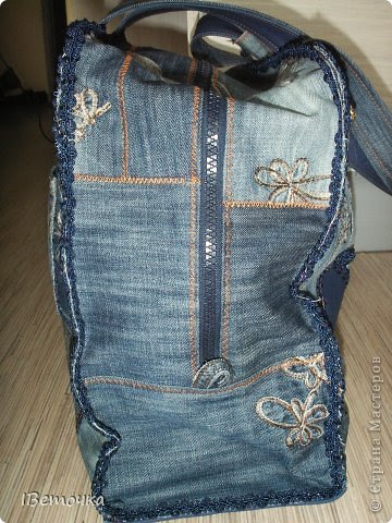 Дорожная сумка из старых любимых джинсов фото 4
