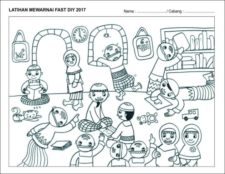 Gambar Mewarnai Anak Tpa Gambar Mewarnai Hd