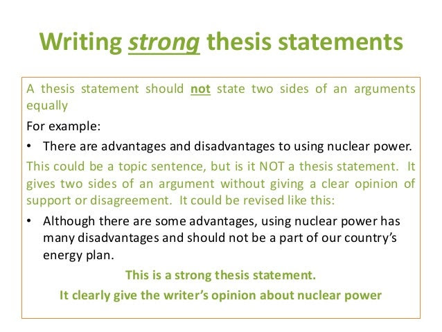 5 list four requirements for a good thesis statement