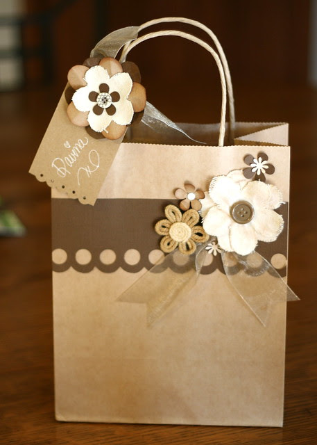Brown Flower Bag