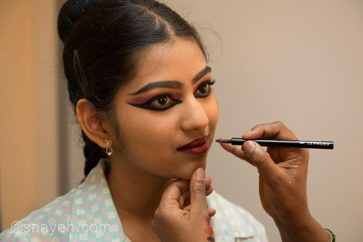 How to put eye makeup for bharatanatyam