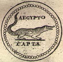 Roman coin, Aegypto capta