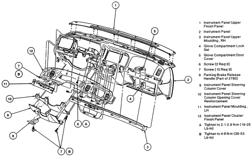 Replace Heater core on 2000 mercury marquis ~ Your Owner ... 1966 ford pick up horn wiring diagram 