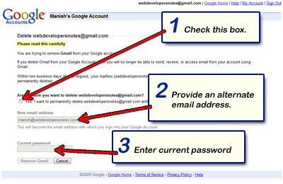 Send a request to close and delete your Gmail account