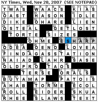 2007 does crossword theme driving november unfamiliar answers lost gets place things when