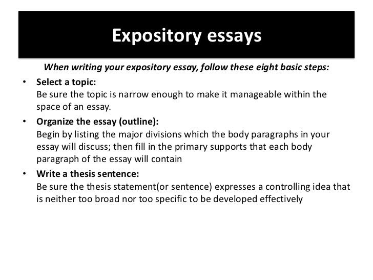 a good thesis statement for an expository essay