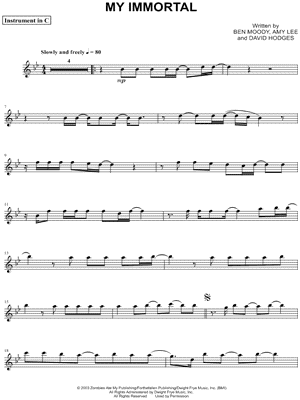 Evanescence My Immortal Violin Sheet Music Epic Sheet Music