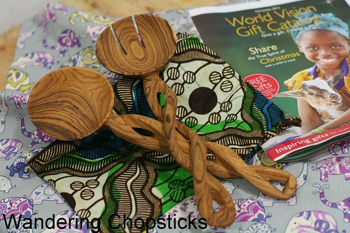 World Vision Hand-Carved Kenyan Olive Wood Serving Spoons Giveaway 1