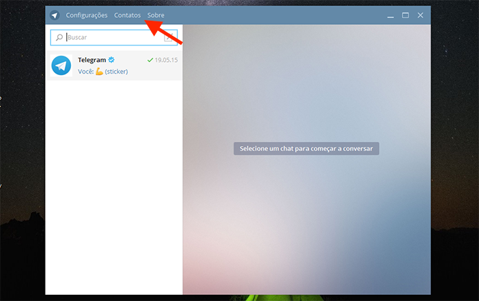 Acessando os contatos de um usuário do Telegram no PC (Foto: Reprodução/Marvin Costa)