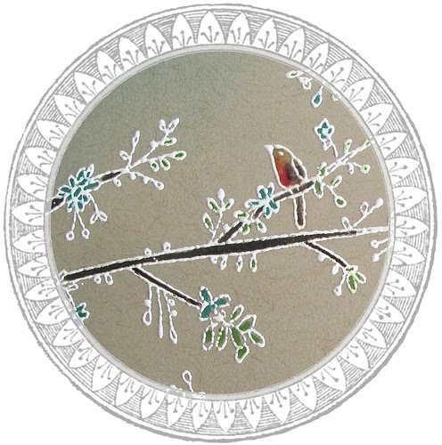 Hero Arts Delicate Branches background stamp