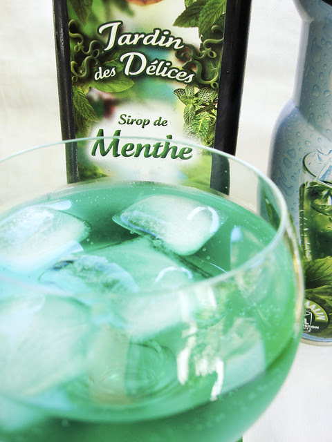 Test-Degustation Sirop de Menthe aus Frankreich "Jardin des Délices"