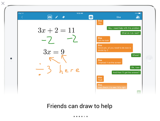 MathChat - friends drawing