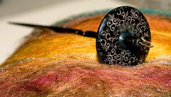 Butterfly Girl Spindle & Japanese Maple roving