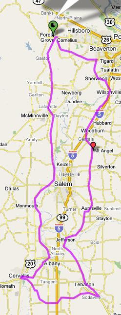 Our Fleche Route Map