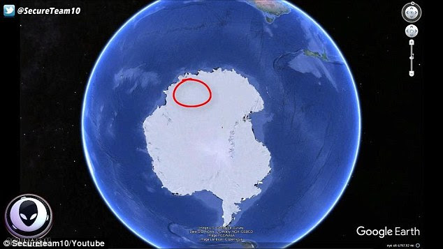 The huge, mysterious anomaly stretches for a distance of around 150 miles (240 km) across and reaches a maximum depth of around 850 metres (2,790 feet). It is found in an area of frozen wasteland in Antarctica known as Wilkes Land (circled in red)