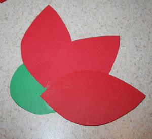 paper poinsettia step one