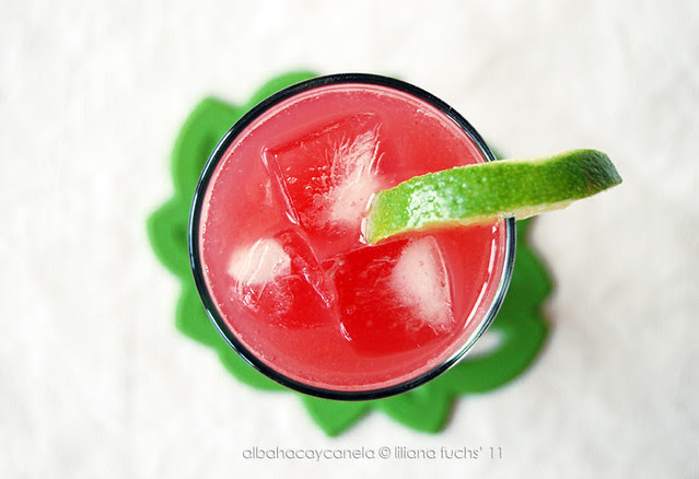 Watermelon lemonade with lime
