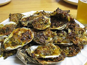 Chargrilled oysters