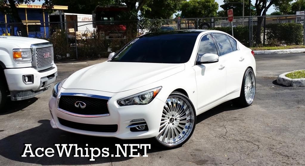 Ford Fusion Black Rims >> Ace-1: White 2014 Infiniti Q50 on 24" Autonomo Forgiatos Ford Fusion Black Rims >> Ace-1: White 2014 Infiniti Q50 on 24" Autonomo Forgiatos