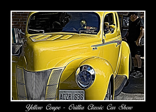 Yellow Coupe II; one of the vintage cars from the car show held annually in downtown Orillia