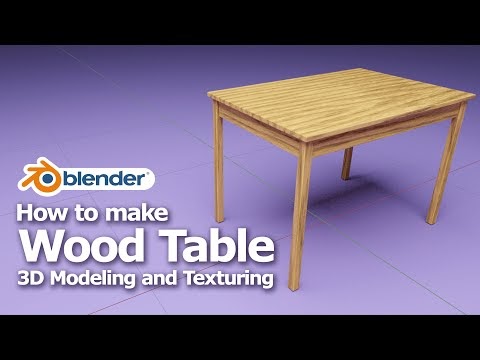 How to make a table in Blender | 3D modeling and Texturing