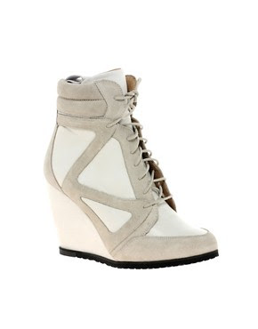 Image 1 of ASOS ARK Leather Wedge Ankle Boots