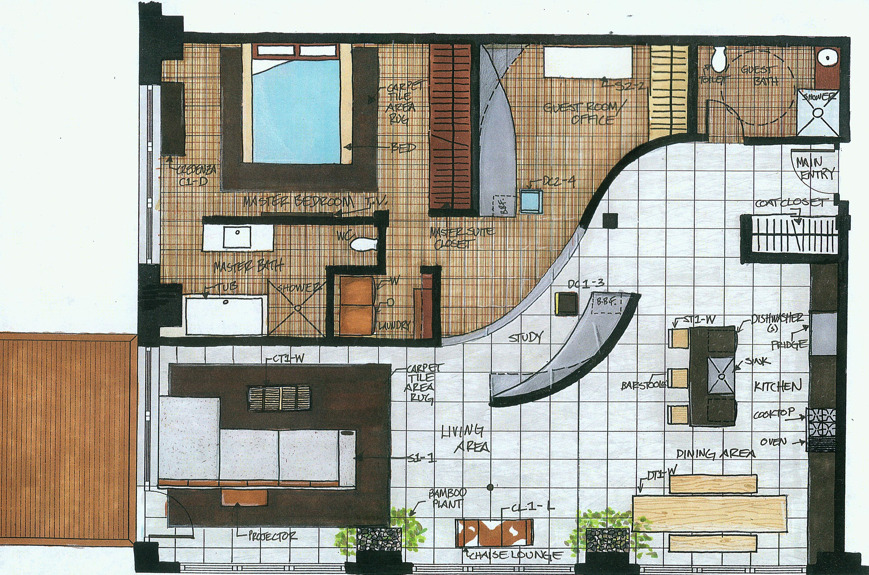 Interior Design One Project by Matthew Hudson at Coroflot.