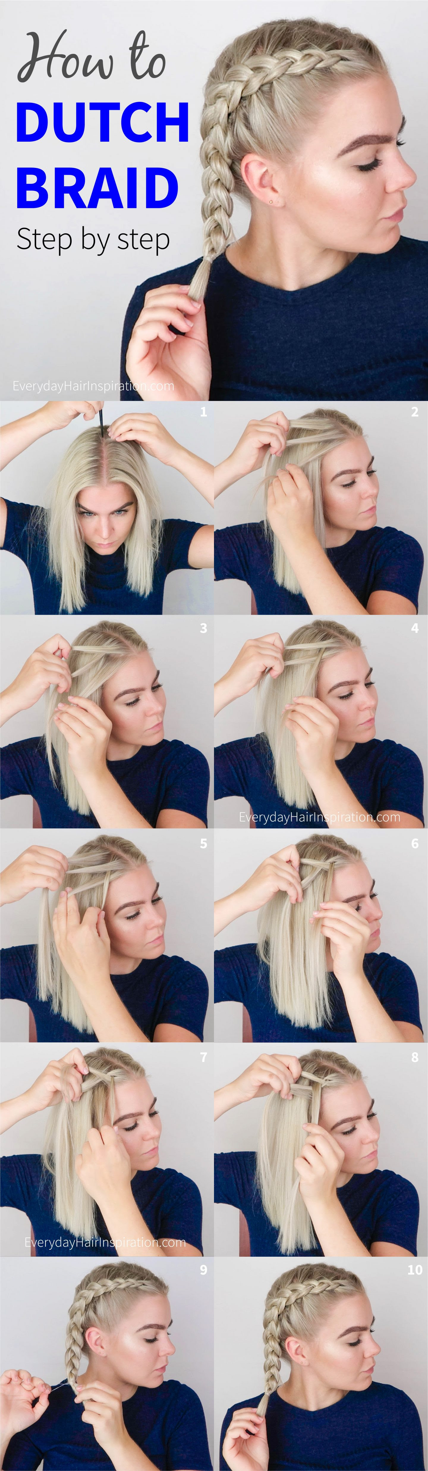 How To Wiki 89 How To Dutch Braid Hair Step By Step