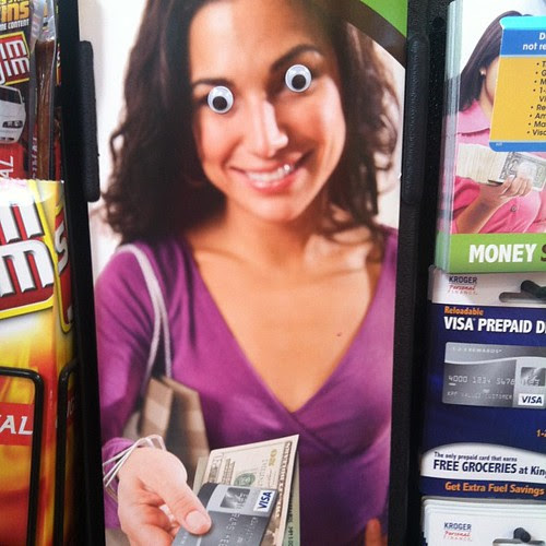 She was staring at us in line at the checkout! #googlyeyes @kelseybigelow